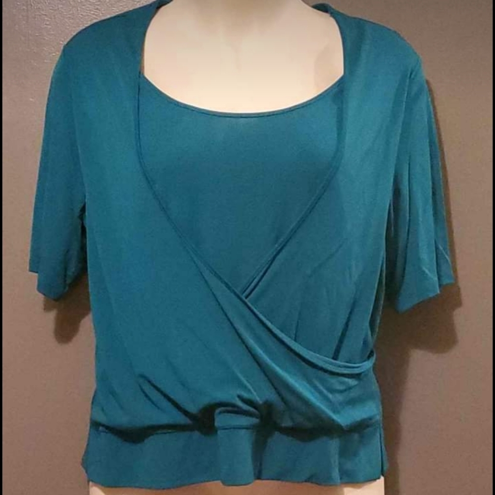 JONES NEW YORK Teal Green Blouse